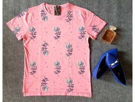 Áo thun nữ phom rông in hoa